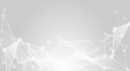 Abstract. Communications or technology, science background. connected dots on white background. vector.