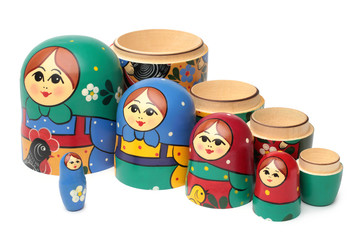 Russian traditional nesting dolls (matreshka)