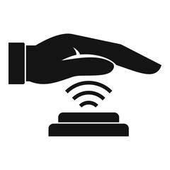 Poster - Palm scan authentication icon. Simple illustration of palm scan authentication vector icon for web design isolated on white background