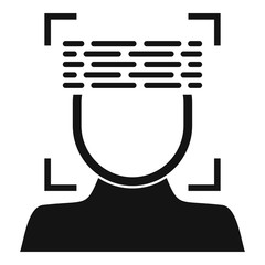 Poster - face scanning icon. simple illustration of face scanning vector icon for web design isolated on whit