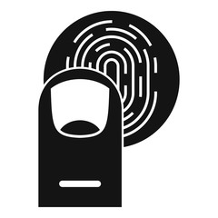 Poster - fingerprint scanning icon. simple illustration of fingerprint scanning vector icon for web design is