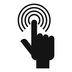 Poster - touch sense authentication icon. simple illustration of touch sense authentication vector icon for w