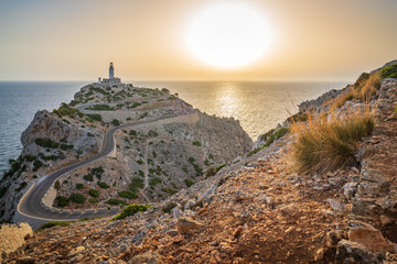 Wall Mural - Cap de Formentor Lighthouse on the Spanish, Balearic Islands of Majorca, Mallorca