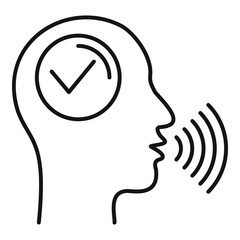 Poster - approved voice recognition icon. outline approved voice recognition vector icon for web design isola