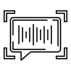 Poster - Voice chat authentication icon. Outline voice chat authentication vector icon for web design isolated on white background