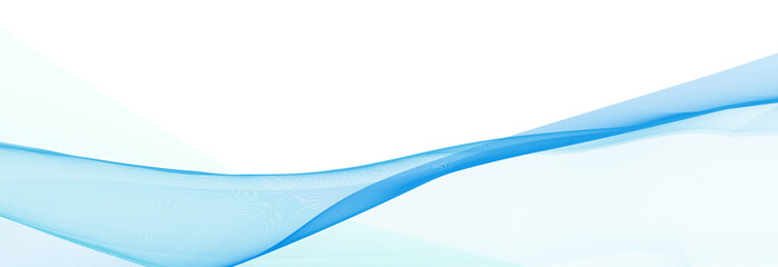 Wall Mural - Background with transparent wave from blue to light cyan