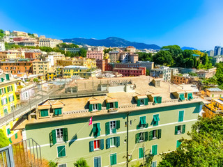 Wall Mural - The center of Genova , Ligurian Sea , Liguria , Italy