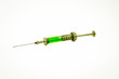 
Vintage syringe with green steam punk vaccine