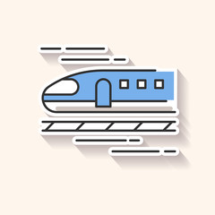 Wall Mural - train patch. high speed shinkansen. japanese bullet train for trip. rapid transit. railway for trave