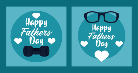 Poster - happy fathers day card with eye glasses