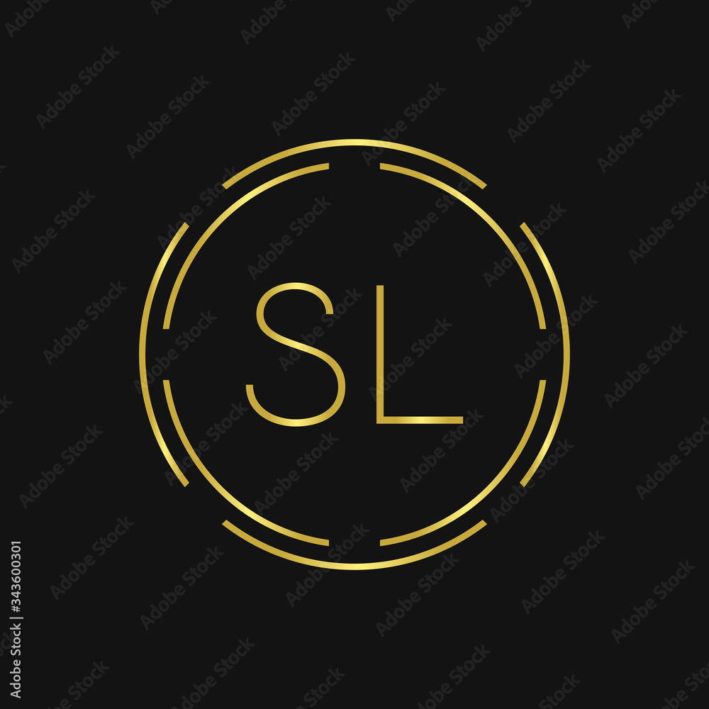 Sl Icon File Initial SL Logo Design Creative Typography Vector Template. Digital ...