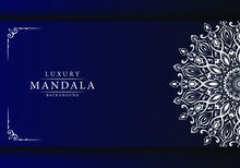 Luxury Ornamental Mandala Design Background With Silver Arabesque Pattern Arabic Islamic East Style	
