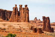 Rock Formation Against Clear Sky At Arches National Park