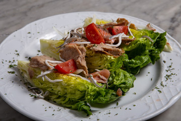 Canvas Print - Tuna fish salad with lettuce