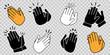 Applause clap hand icon. Clapping hands. Hand gestures icons. Classic set. Vector