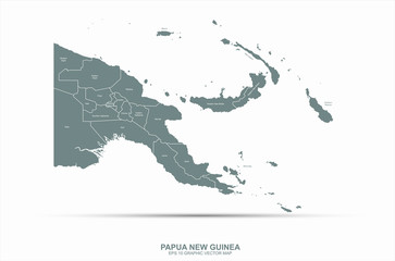 Wall Mural - vector map of papua new guinea. national map of papua new guinea.