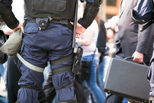 Midsection Of Policeman