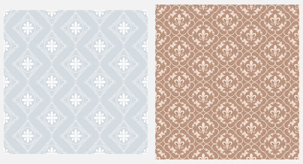 Wall Mural - Textures seamless pattern, background wallpaper in retro style, vector image
