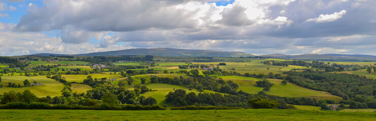 Canvas Print - England countryside landscape panorama wallpaper