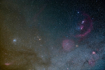 Wall Mural - orion constellation with the hunter and orion nebulae is and amazing place on the universe. in the l