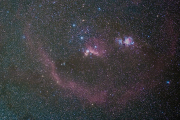 Wall Mural - orion constellation a fantastic place in the night sky with amazing deep sky objects like orion, fla