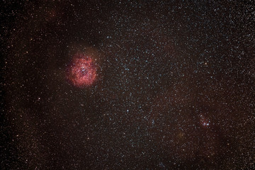 Wall Mural - the rosetta nebulae and amazing place on the night sky. newborn stars growing inside the colorful re