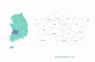  korea provinces map. vector map of korea province.
gyeonggi-do, chongcheong-do, gangsang-do, jeolla-do, jeju island map.