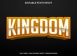 kingdom esport team logo text effect template with 3d bold style use for logo and brand title or headline