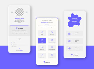 Wall Mural - My doctor app or health care online support app design template