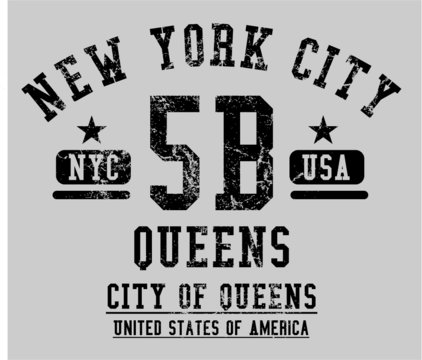 New york retro graphic design vector art