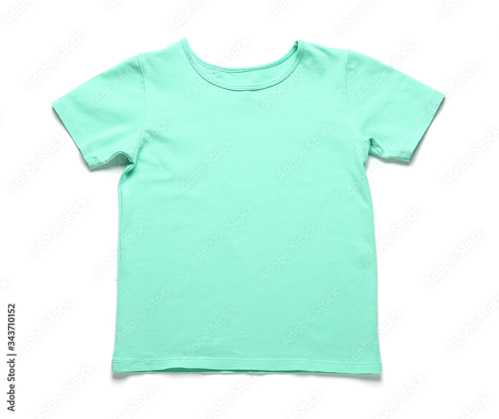 Stylish t-shirt on white background