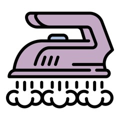 Poster - Modern iron icon. Outline modern iron vector icon for web design isolated on white background