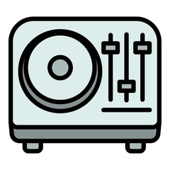Poster - Portable speaker icon. Outline portable speaker vector icon for web design isolated on white background