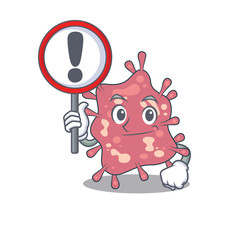 Poster - An icon of haemophilus ducreyi cartoon design style with a sign board