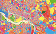 Richmond, Virginia, U.S.A., colorful vector map