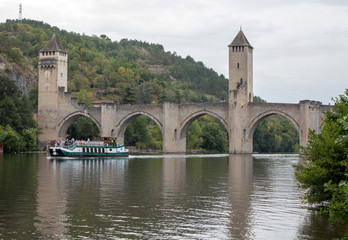 Wall Mural - The medieval Pont Valentre over the River Lot, Cahors, The Lot, France