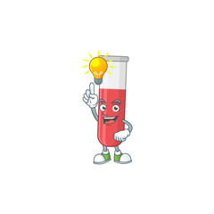 Canvas Print - A genius red test tube mascot character design have an idea