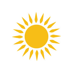 Wall Mural - Flat sun icon design isolated on white background