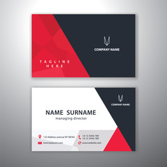 Wall Mural - black and red business cards set vector design template