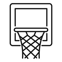 Sticker - Basketball board icon. Outline basketball board vector icon for web design isolated on white background