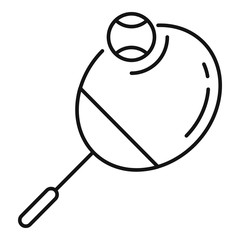 Poster - tennis racket icon. outline tennis racket vector icon for web design isolated on white background