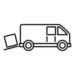Poster - free shipping icon. outline free shipping vector icon for web design isolated on white background