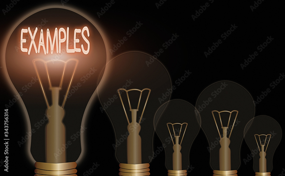 Conceptual hand writing showing Examples. Concept meaning photo Sample ...