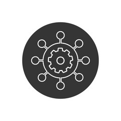 Poster - Project management vector line icon. Pixel perfect vector graphics