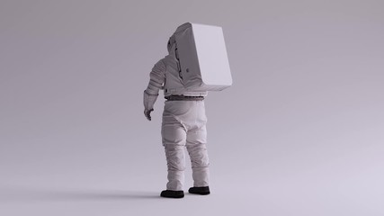 Wall Mural - spacesuit 360 turnaround spacewalk exploration spacesuit with light grey background with neutral dif