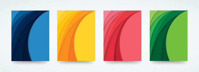 Sticker - colorful curve template background vector illustration EPS10