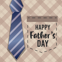 Poster - happy fathers day card with male shirt and necktie