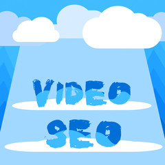 Poster - conceptual hand writing showing video seo. concept meaning the process of improving the ranking or v