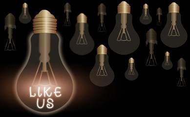 Fototapete - Conceptual hand writing showing Like Us. Concept meaning Asking to follow on social media Feel attraction or pleasure