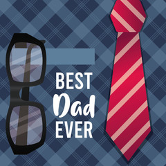 Poster - happy fathers day card with male shirt and eyeglasses